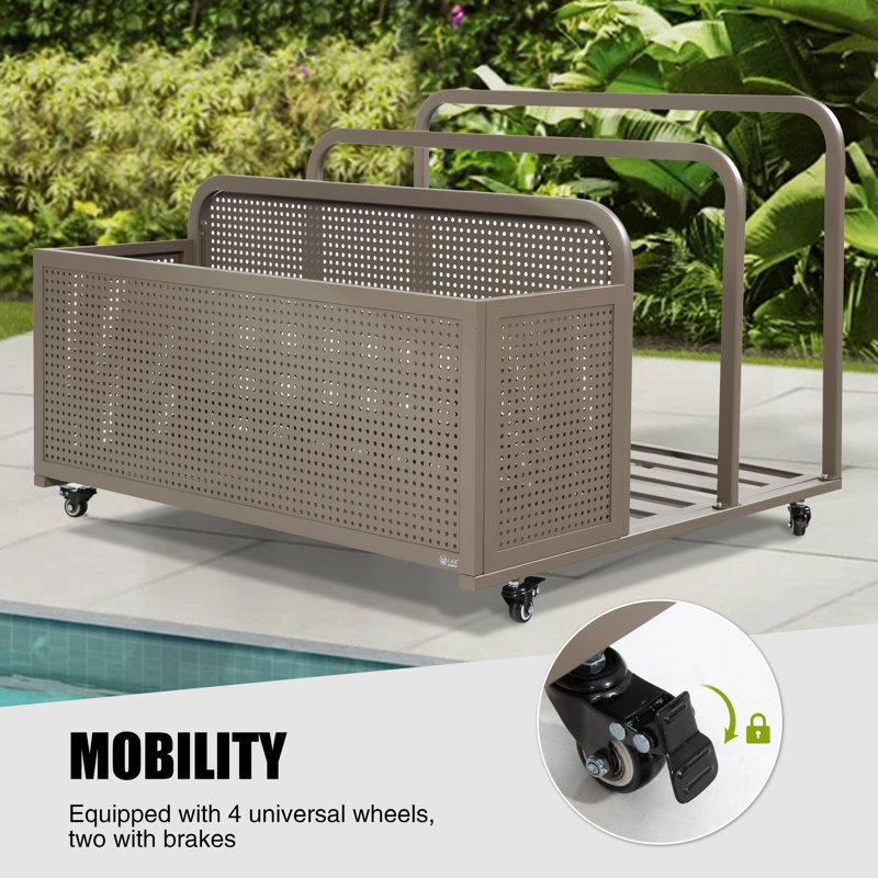 Peak Home Furnishings Metal Towel Rack Poolside Organizer